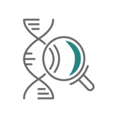 arte com uma lupa investigando o dna em um sequenciamento genético